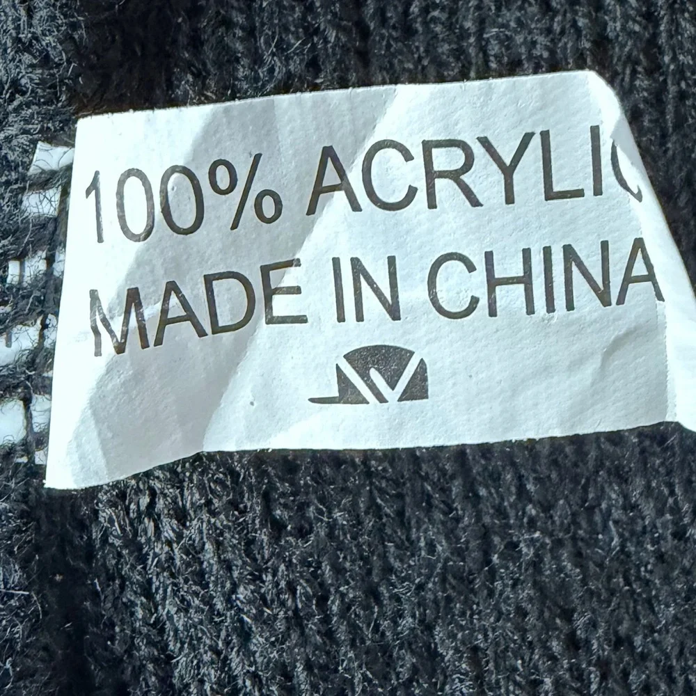 Black 'Security' Knit Beanie